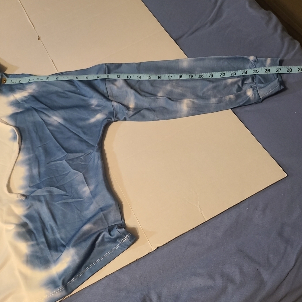 Tie-Dye Comfy Verstile Hooded Womens Sweatshirt NWOT Large No Pockets - Picture 7 of 9